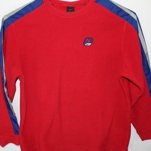 Nike Men's M Sweater Red Embroidered Big N Vintage L/S Pullover Logo Swe…
